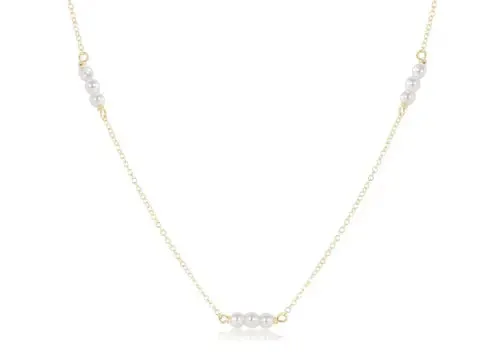 15" Choker Joy Simplicity Chain Gold - 3mm Pearl