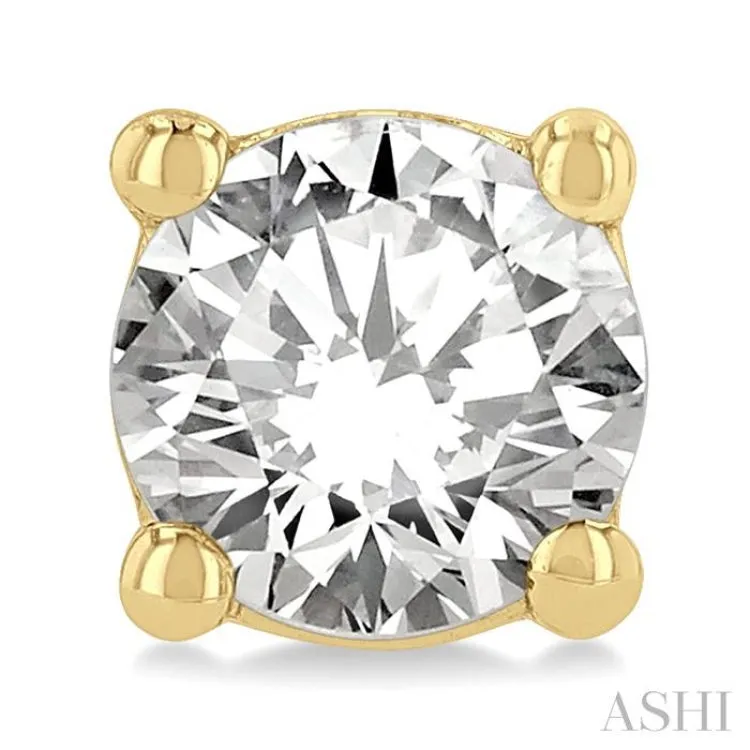 3/4 ctw Round Cut Diamond Stud Earring in 14K Yellow Gold