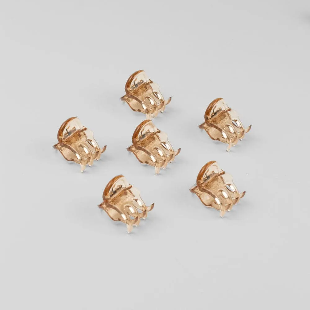 6x Micro Hair Claw Clips