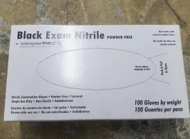 Black Nitrile Gloves Large