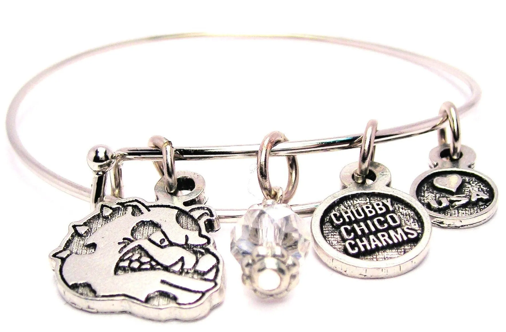 Bulldogs Mascot Bangle Bracelet