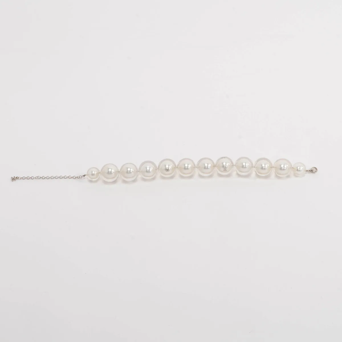 Chanel Resin Coated Faux Pearl Choker Necklace