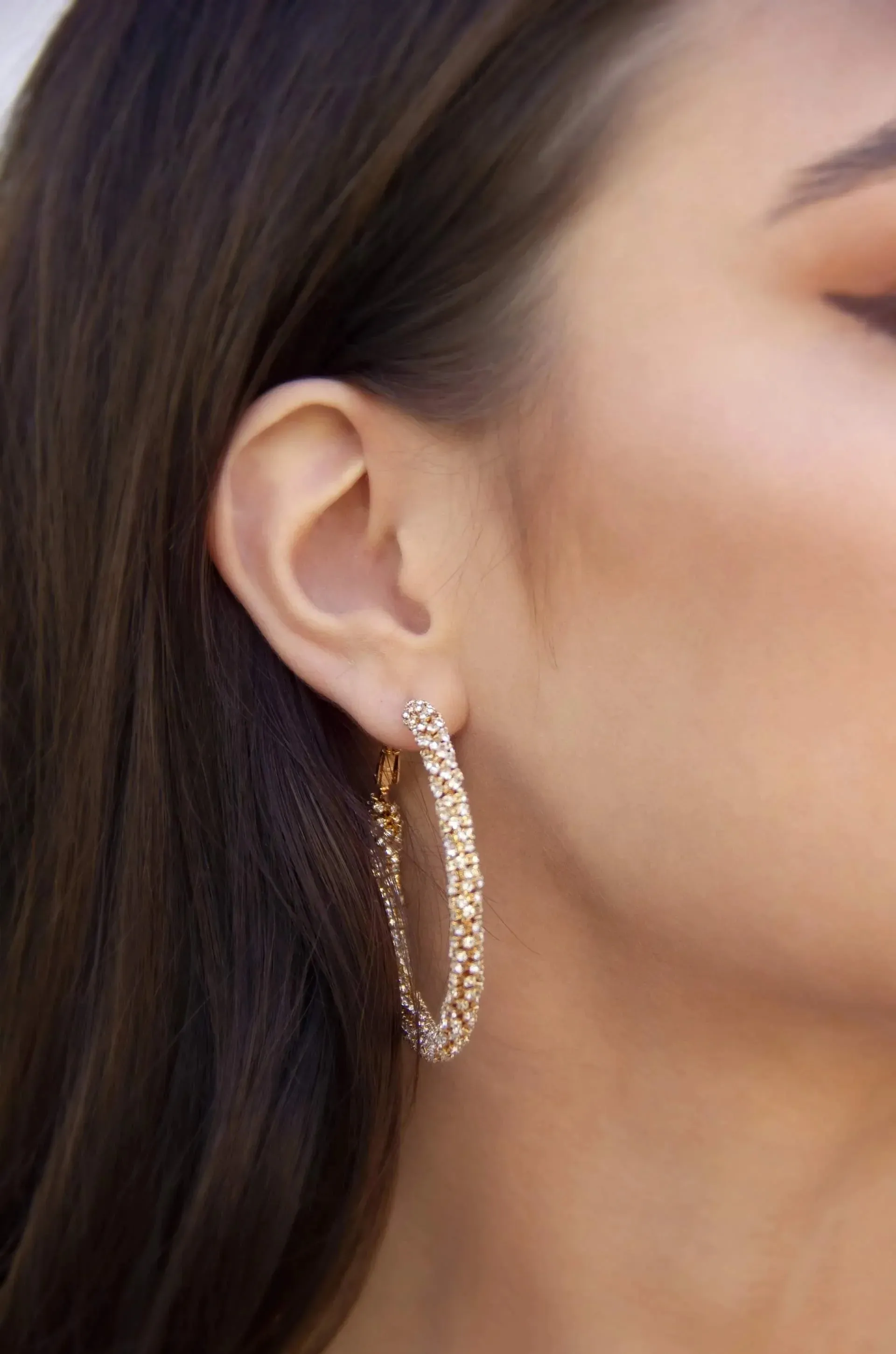 Crystal Hoop Earrings