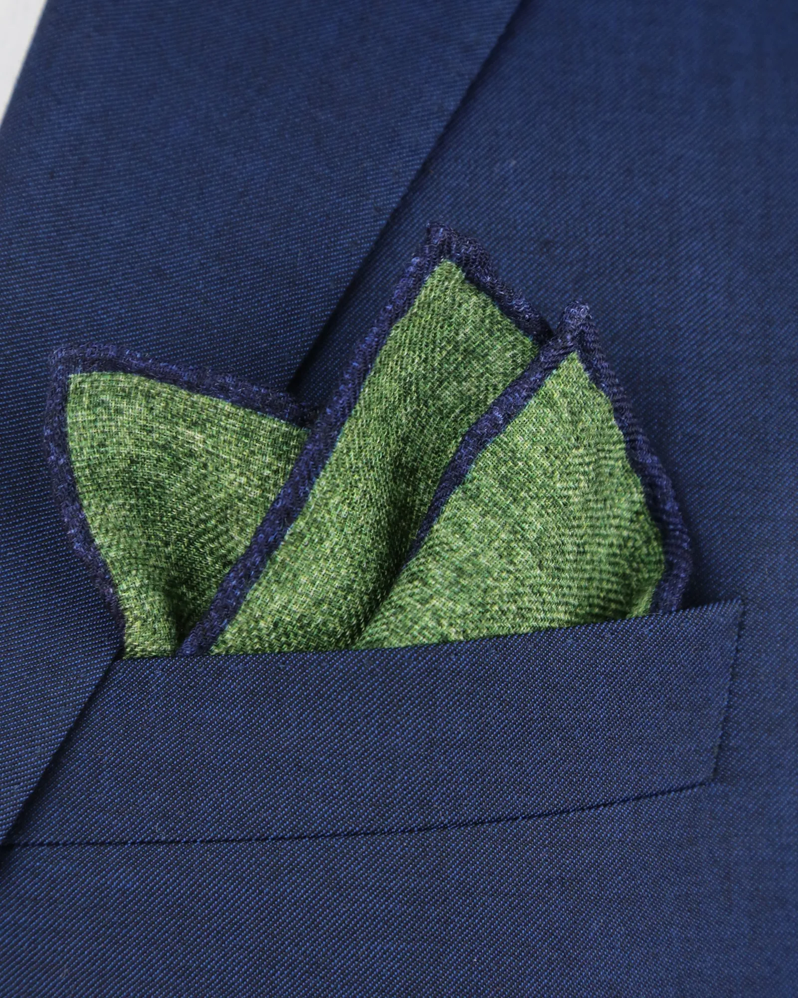 DÉCLIC Dante Plain Wool Hanky - Green