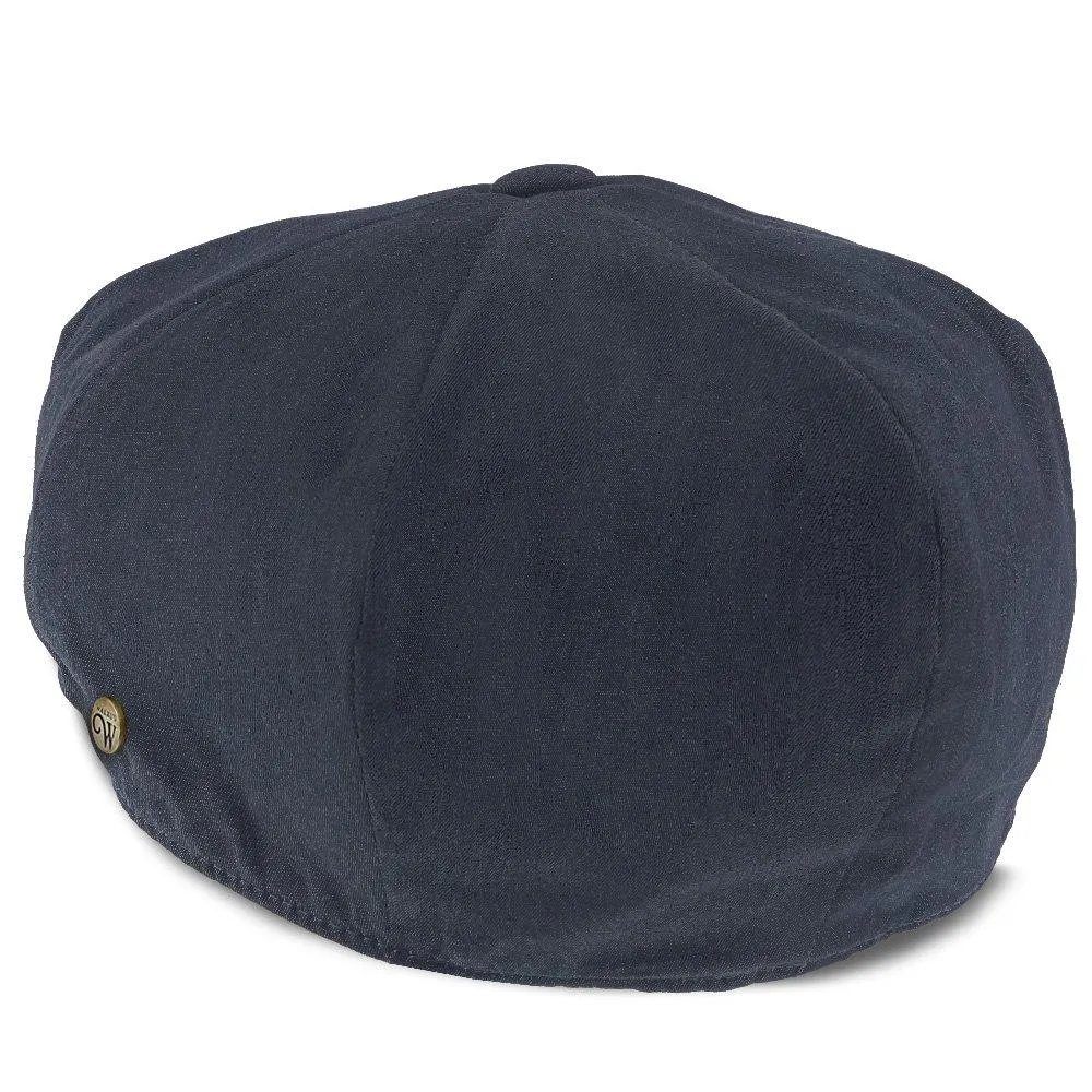 Denim Eight - Walrus Hats Navy Cotton 8 Panel Newsboy Cap