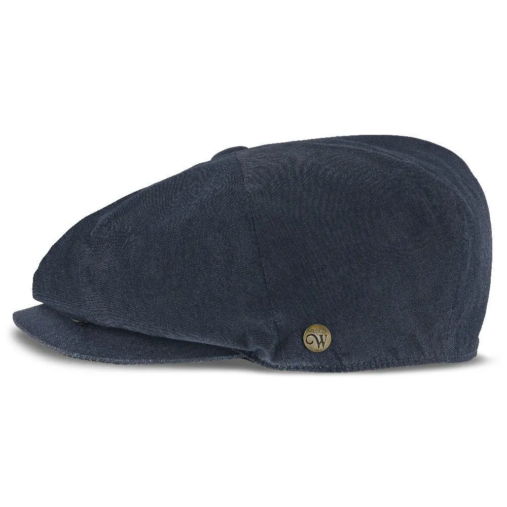 Denim Eight - Walrus Hats Navy Cotton 8 Panel Newsboy Cap