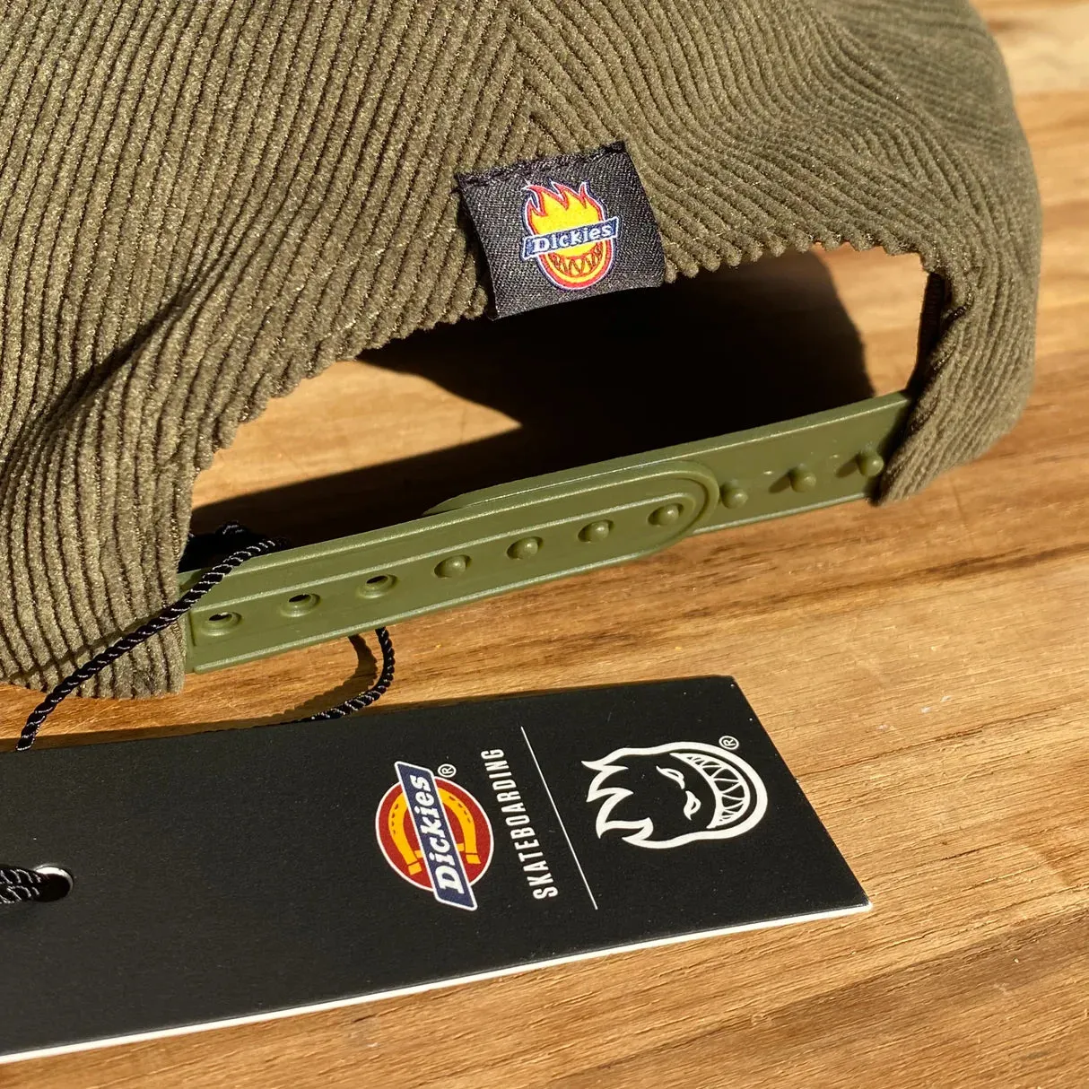 Dickies X Spitfire Corduroy Snapback Hat Olive