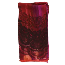 Elie Saab Scarf Fire Red Design - Chiffon Silk Shawl SALE