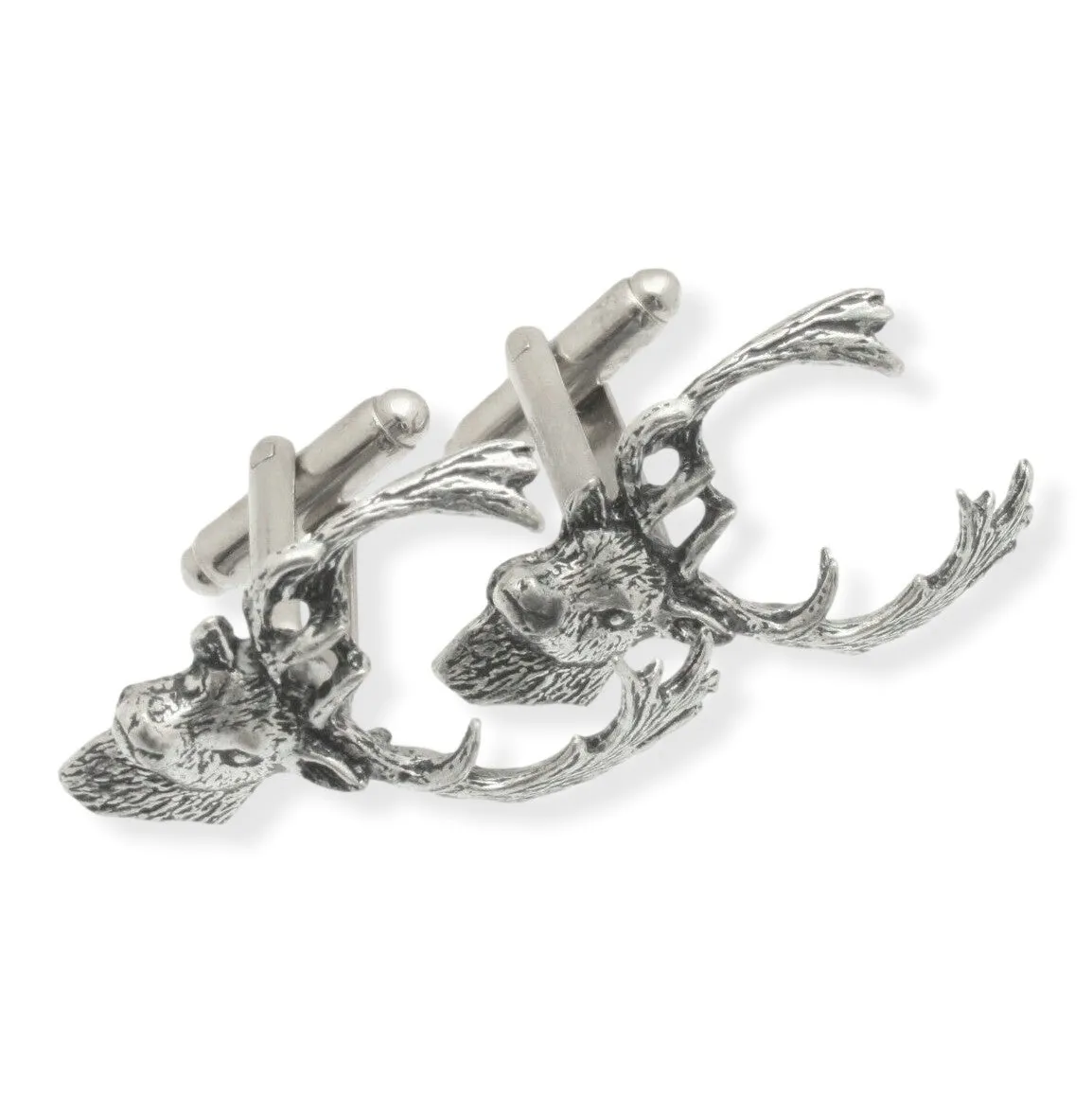 Fallow Deer Fine English Pewter Cufflinks With Gift Box