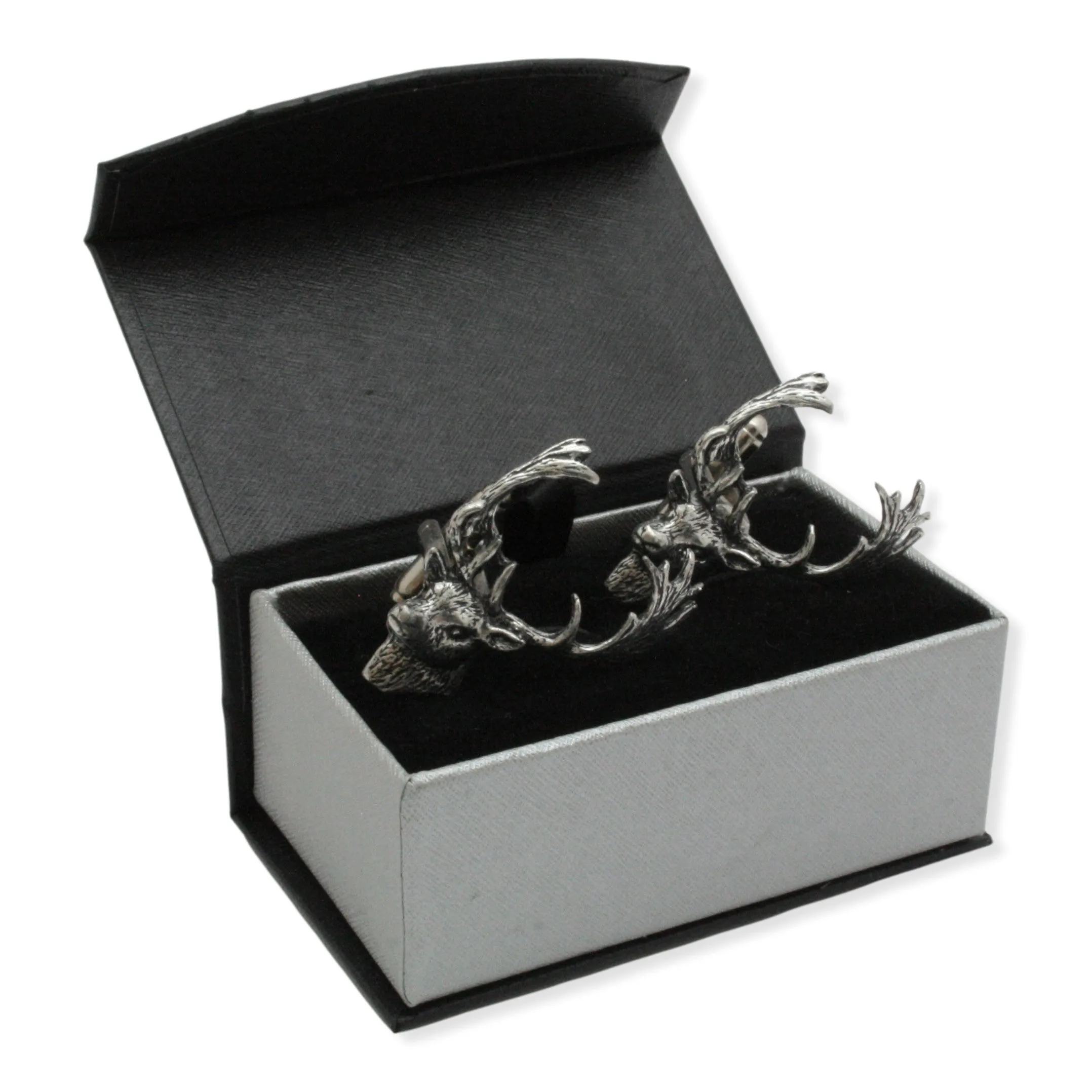 Fallow Deer Fine English Pewter Cufflinks With Gift Box