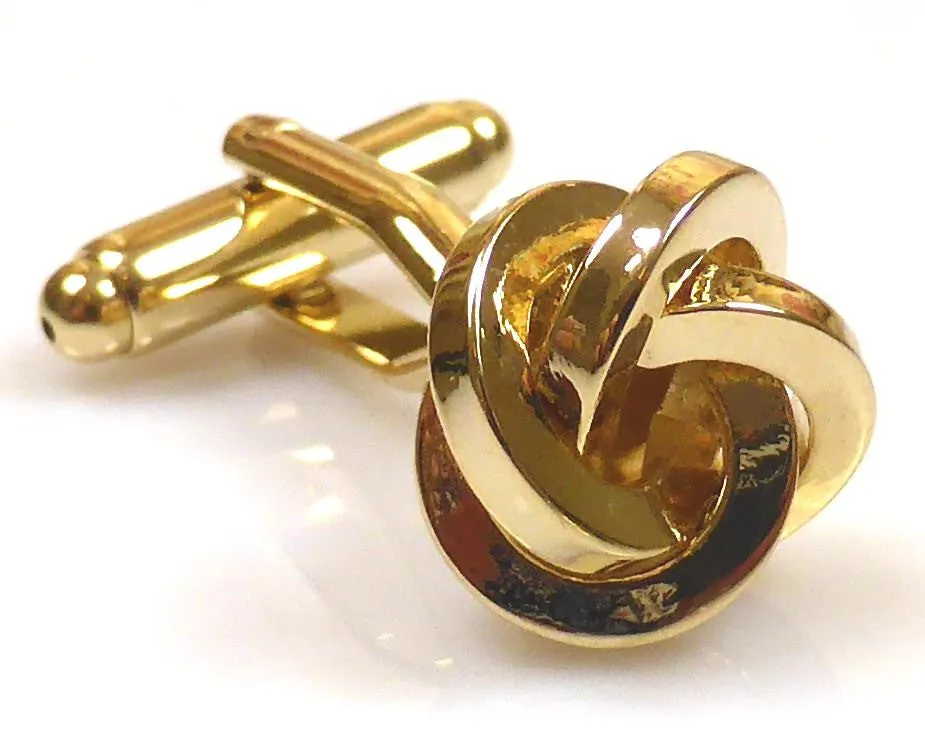 Gold Love Knot Cufflinks