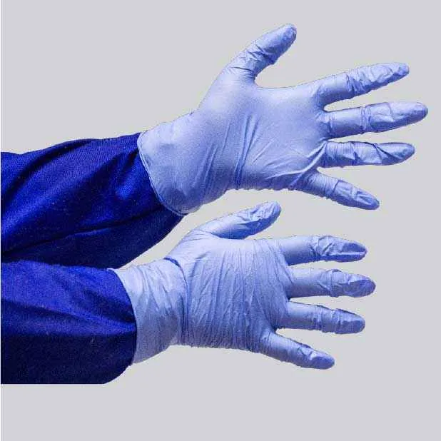 GRANGE DISPOSABLE NITRILE EXAMINATION GLOVE - BLUE NON-POWDERED