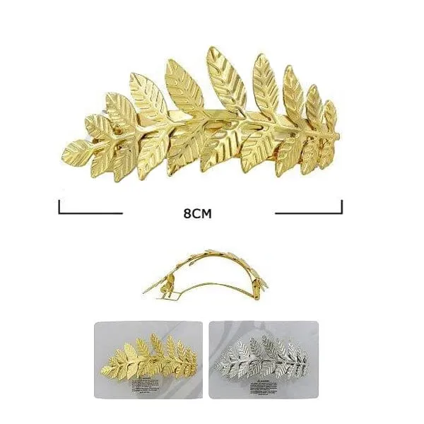 Greek Goddess Leaves Hair Barrettes 10684GS (12 units)