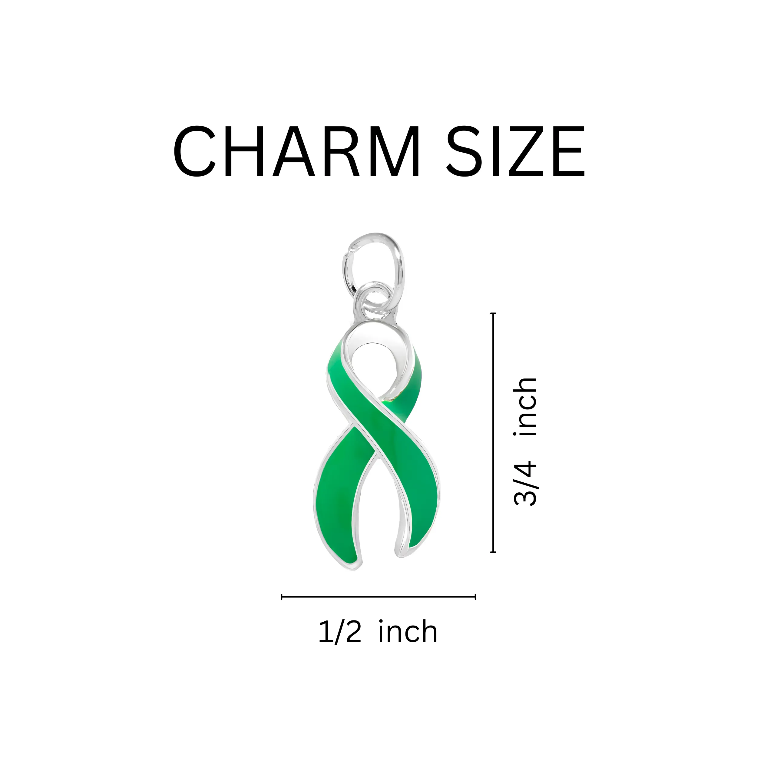 Horseshoe Style Green Ribbon Key Chains