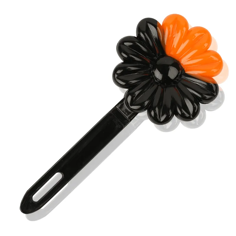 Joy Daisy Barrettes 12ct Black & Orange