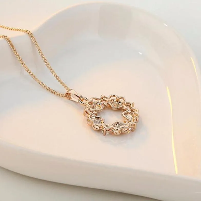 Luxury  Gold Color Heart Necklace