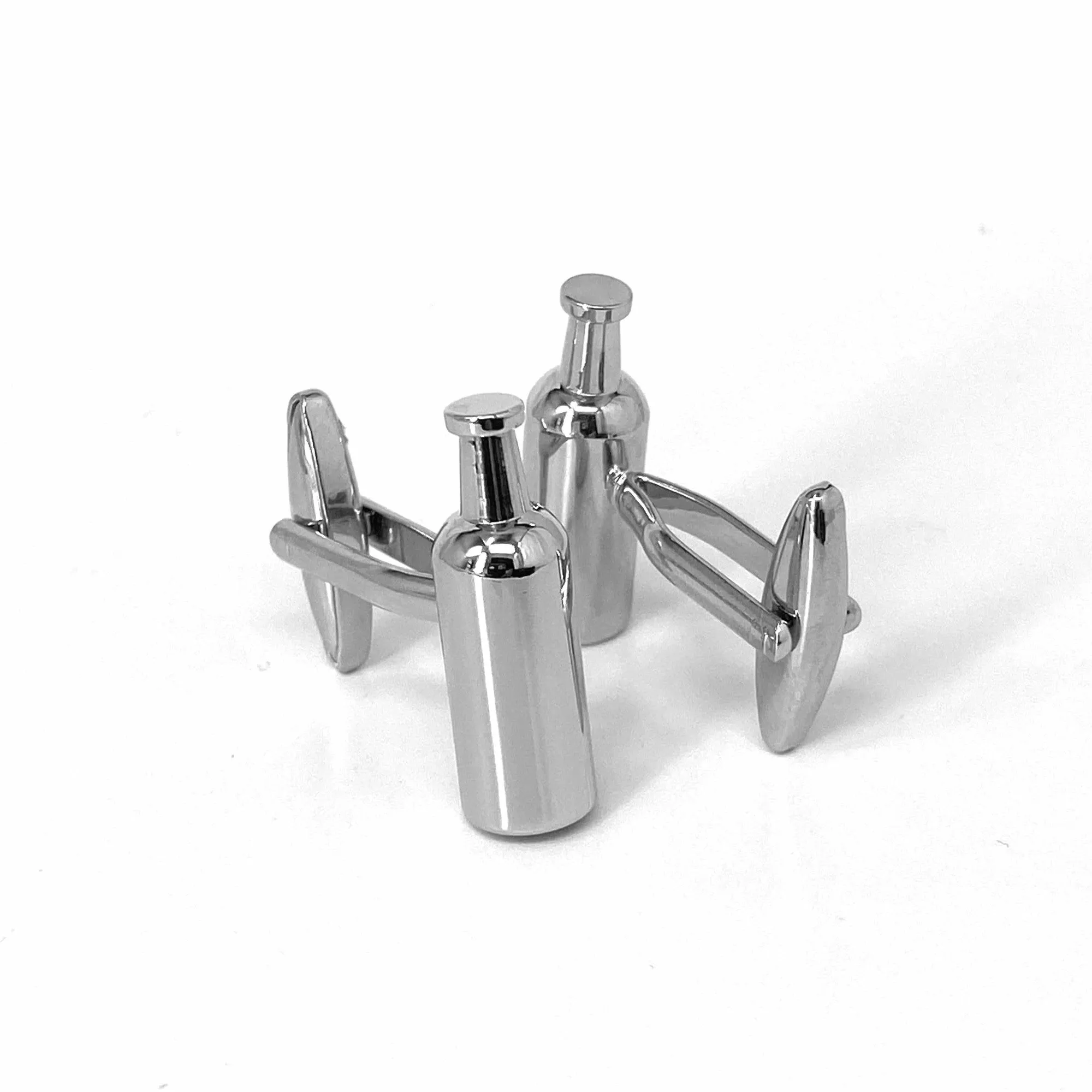 MarZthomson Wine Bottle Cufflinks in Silver (Online Exclusive)