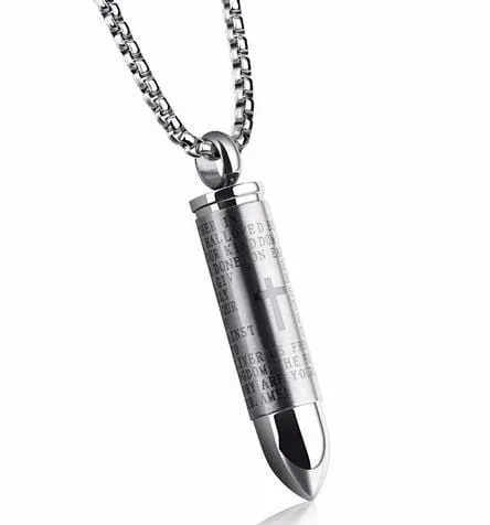 Men's Christian Necklace <br> Bullet Necklace