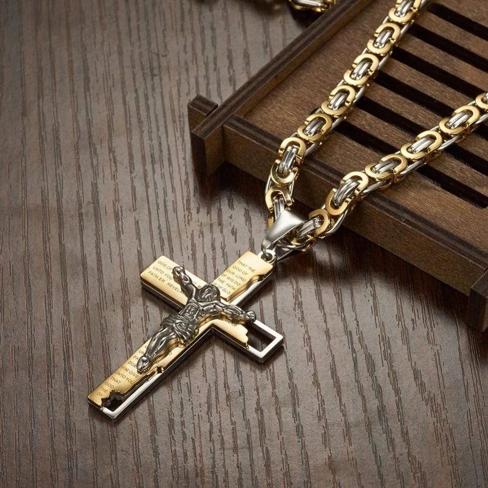 Men's Christian Necklace <br> Jesus (Golden)