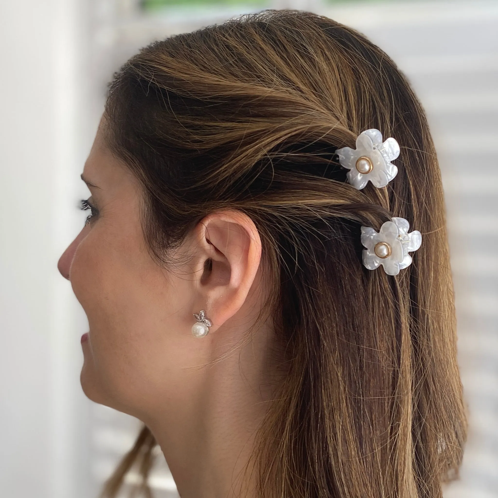 Mini Hair Claw Flower Hair Clip Set of 2