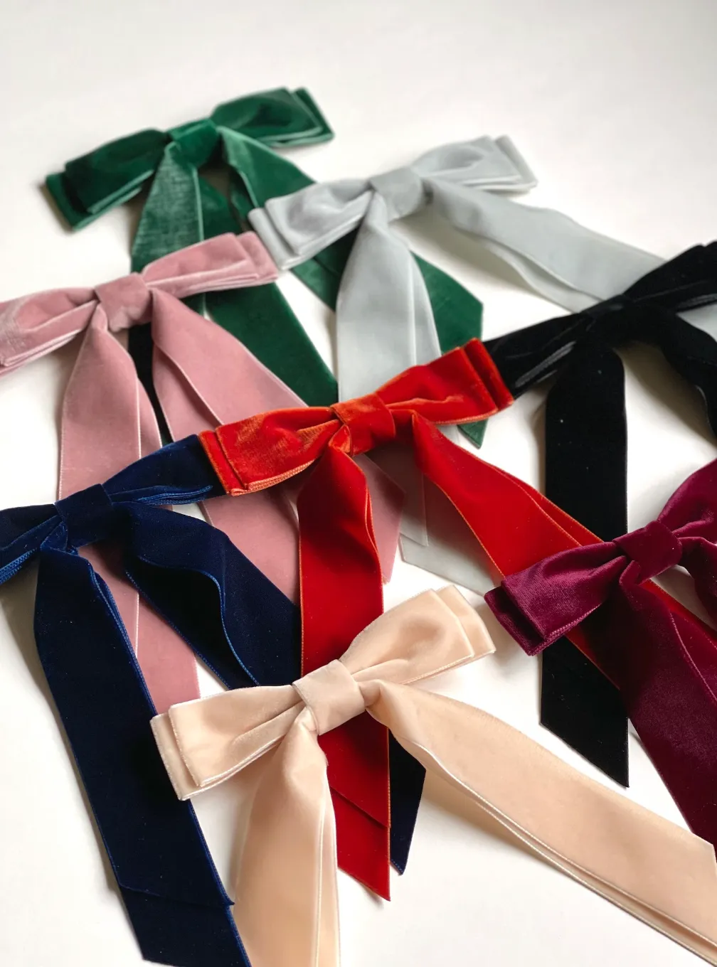 Petite Oversize Velvet Long Bow | Upscale Bows for Women | Luxury Designer Hair Accessories | Made to Order