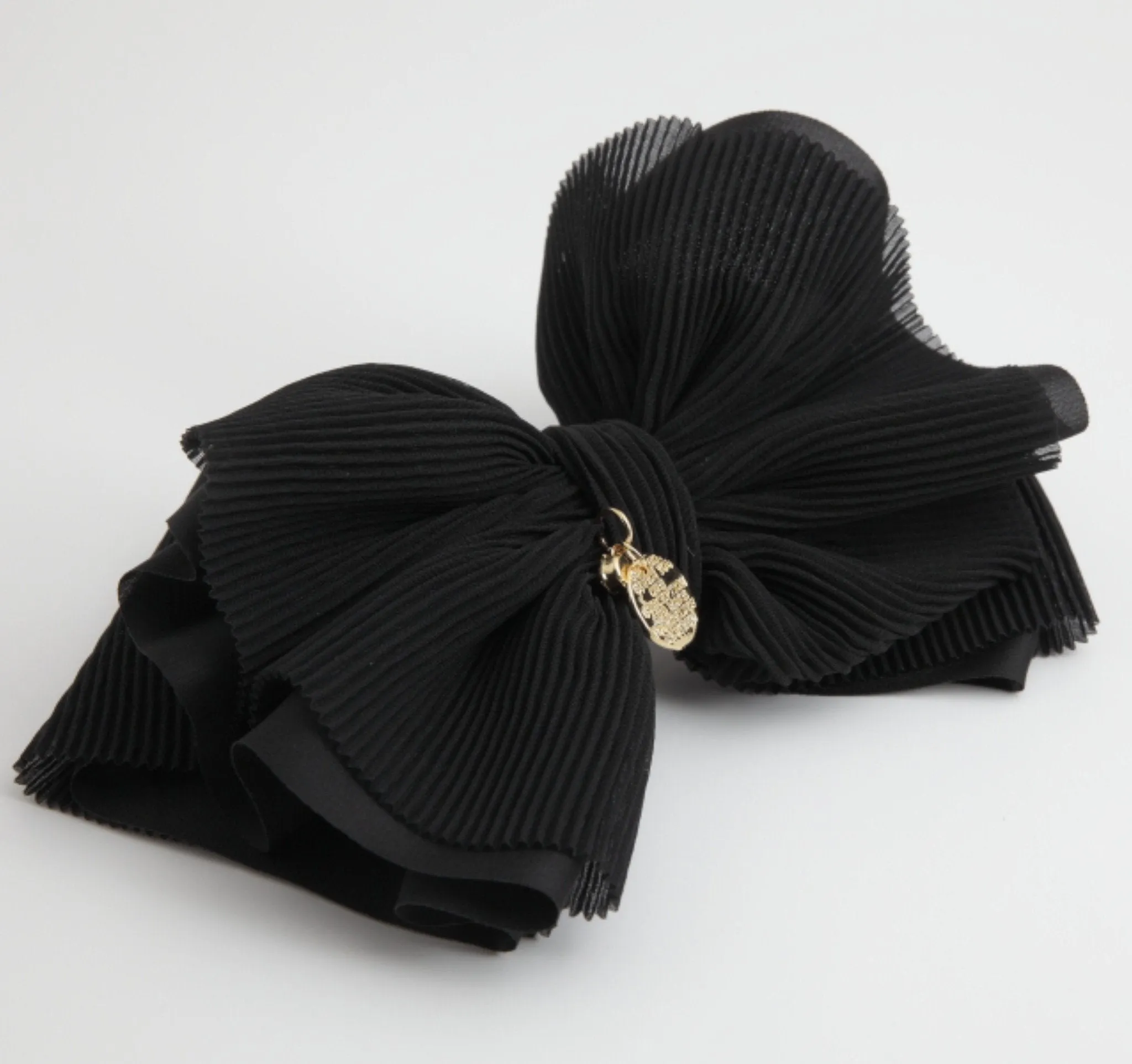 Pleat Layer Hair Bow French Hair Barrette Women Hair Accessories Big Bow hair Barrette