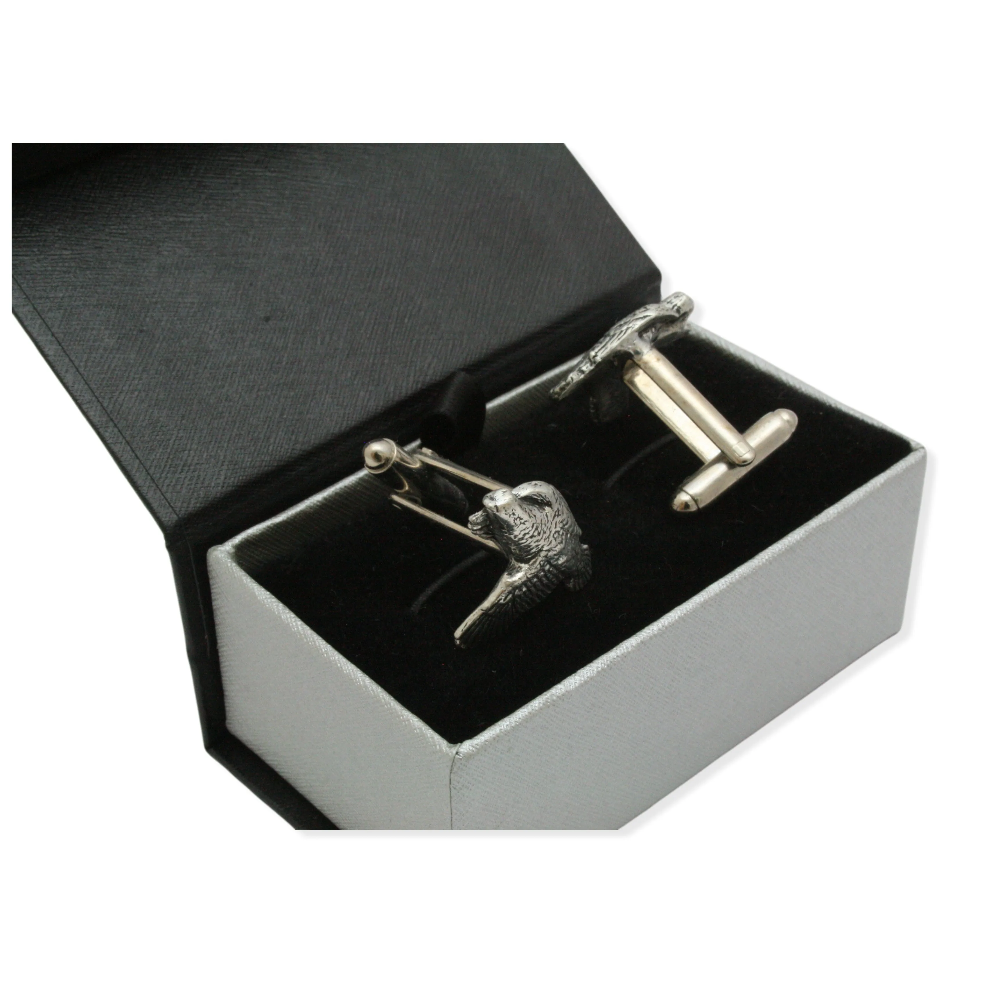 Quail Bird Pewter Cufflinks