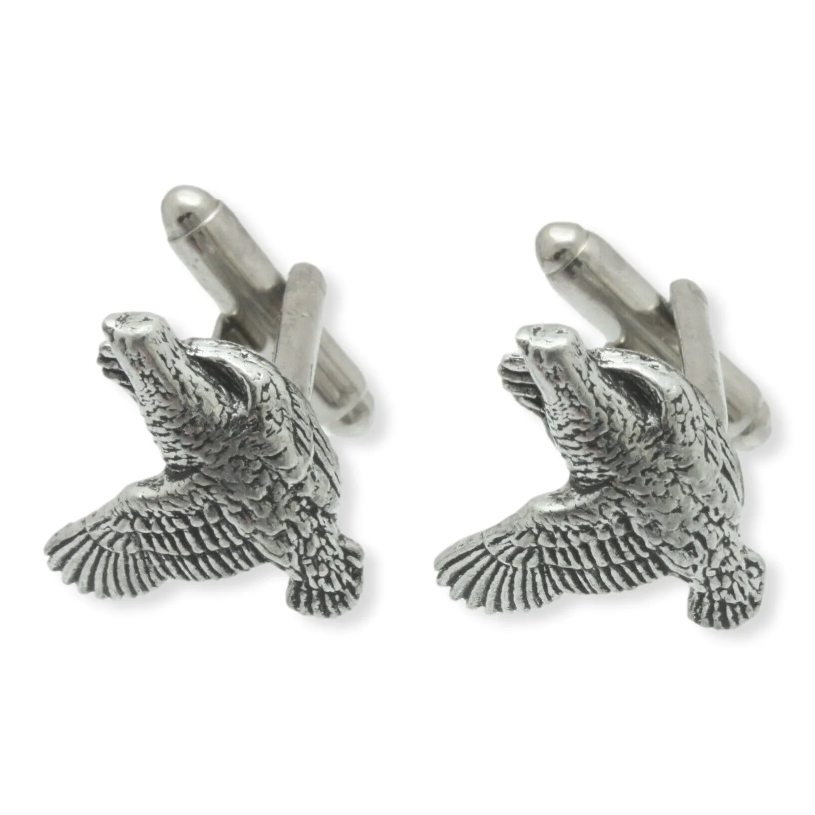 Quail Bird Pewter Cufflinks