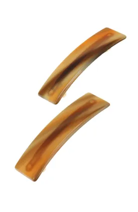 Rectangle Barrette Pair - Ginger