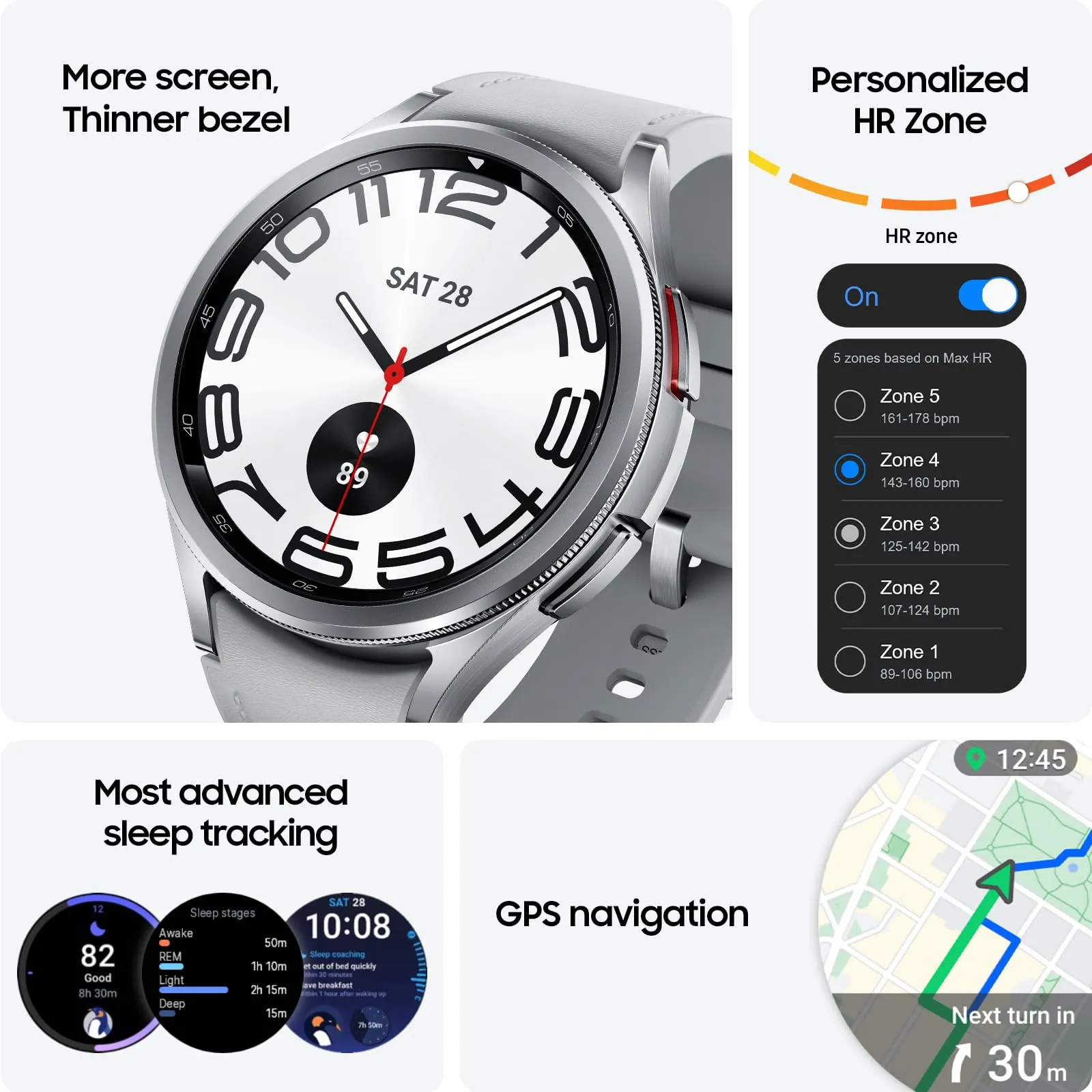 SAMSUNG Galaxy Watch 6  Free SmartTag2 40mm Bluetooth w/Fitness Tracker, Personalized HR Zones, Advanced Sleep Coaching, Heart Monitor, BIA Sensor, US Version, Graphite