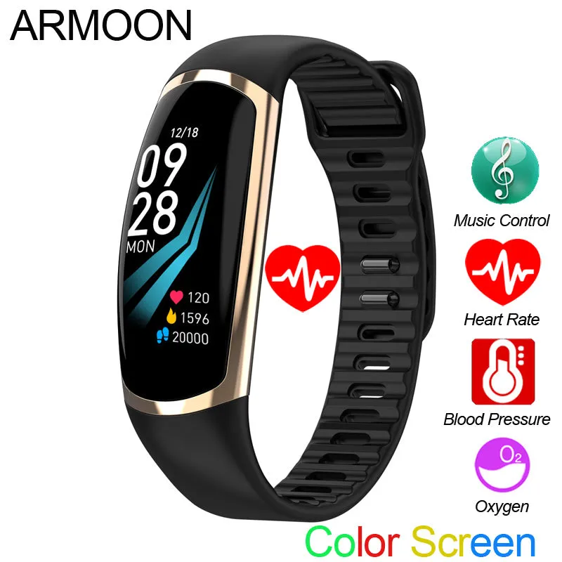 Smart Bracelet R16 Men Women Heart Rate Watch Sleep Monitor Blood Pressure Fitness Tracker Android IOS Color Message Sport Band