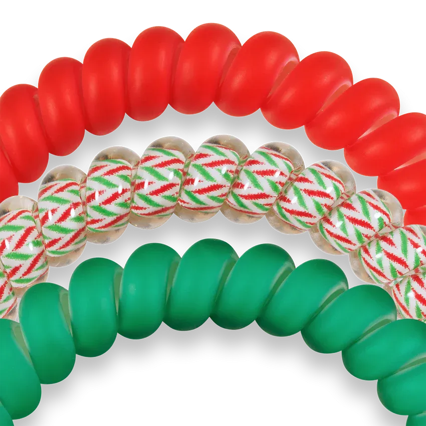 Teleties Hair Tie - Small Band Pack of 3 - Santa Baby (Ships in 1-2 Weeks)