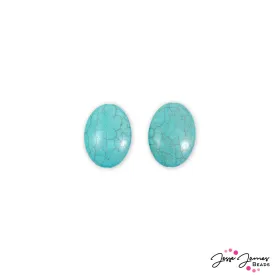 Turquoise Stone Bead Pair